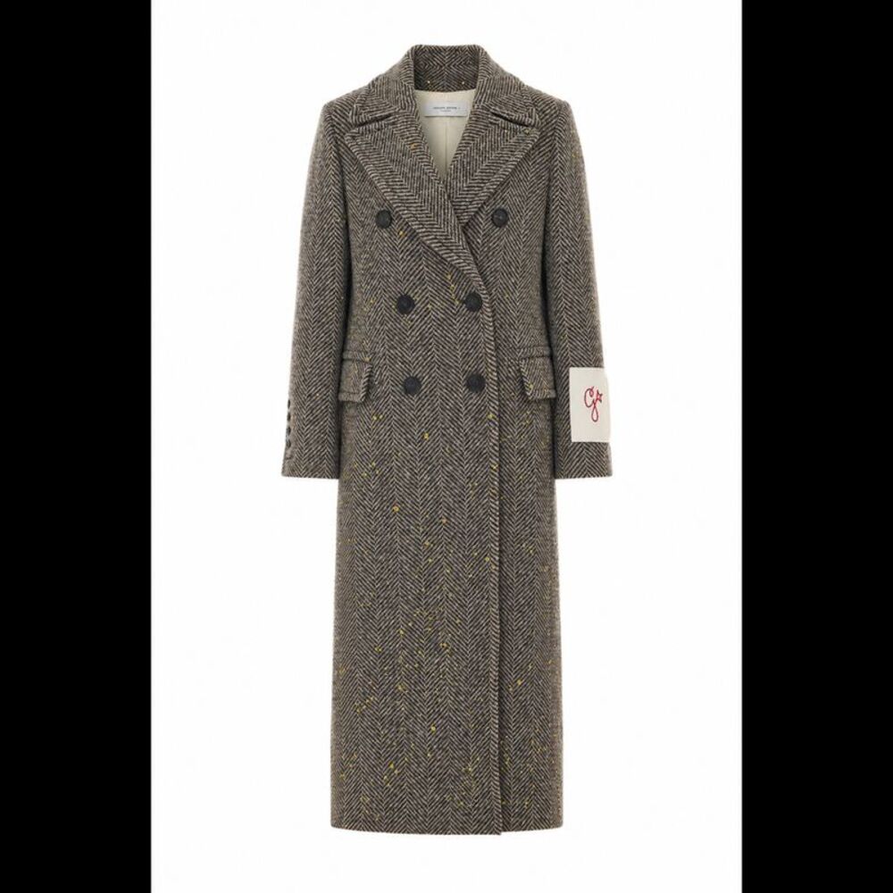Golden Goose Women Golden Chevron Double Breasted Coat